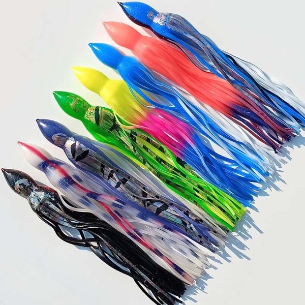 Baits Lures 16-teiliges Set zum Ersetzen von Oktopustechniken, die für Streamer-Köderrutschen, weiche Oktopusköder, Takelage, Angelköder, Marlin, Thunfisch und Pakula-Angelspiele 230720 verwendet werden