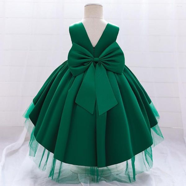 Vestidos de menina verão laço rendas bebê vestido de festa criança primeiro aniversário casamento batizado natal princesa noite roupas infantis vestidos