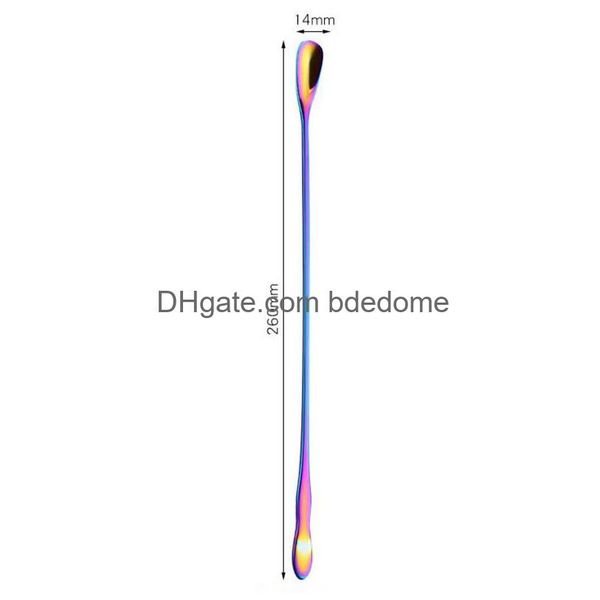 Löffel Update Edelstahl Kaffeeschaufeln Rührbecher Eisschaufel Dessertkelle Home Küche Esszimmer Kaffeegeschirr Besteck Drop Lieferung DHFR4