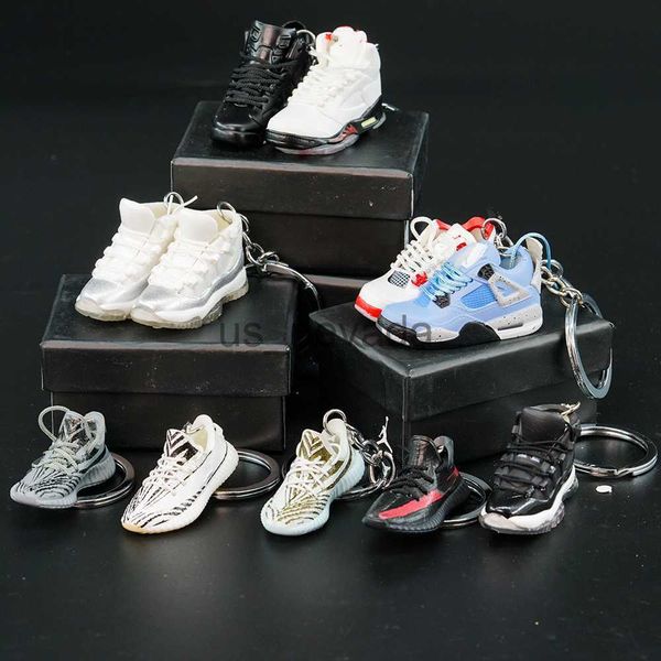 Portachiavi Cordini Vendita calda Morbido PVC Llaveros 3D Mini Sport Sneaker Portachiavi Jor Dan Trainer Portachiavi Resina Scarpa Portachiavi Accessori