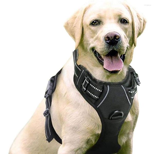 Collari per cani Imbracatura No Pull Gilet riflettente traspirante con manico per cani di piccola taglia Forniture per addestramento all'aperto