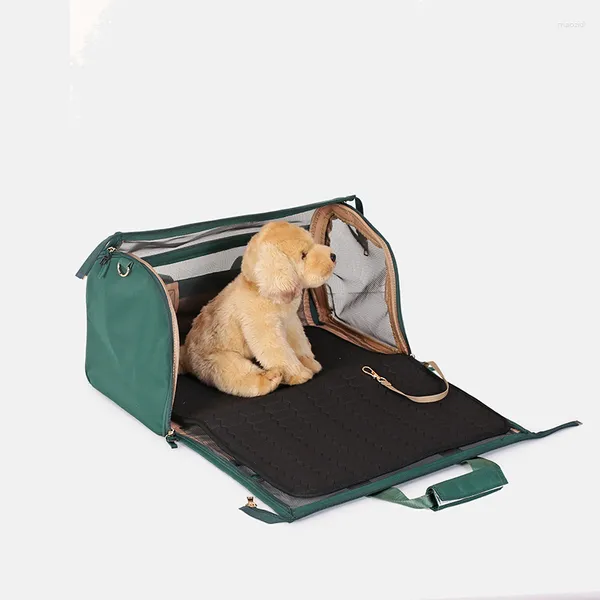 Marsupio per cani Borsa per animali domestici grande capacità Borsa da viaggio pieghevole per gatti portatile da esterno di lusso