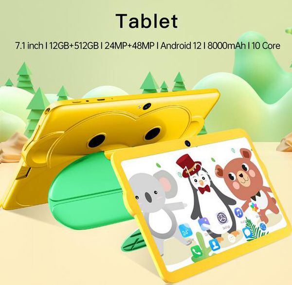 7 inç 10 çekirdek 12GB+256GB Android 12 WiFi Tablet PC 8000mAH Pil Çift Kamera Bluetooth 5G Akıllı 7inch Çağrı Telefon Tabletleri Hediyeler Destek TF SD Kart Çocuk Çocukları Kız Kız