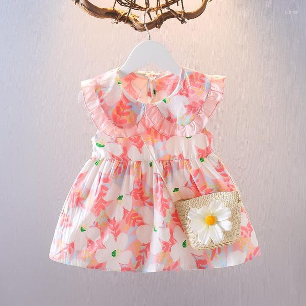 Mädchen Kleider Sommer Säugling Kleinkind Prinzessin Blume Mädchen Ärmellose 1-2-3 Jahre Alt Geboren Baby Kleid Kinder Kleidung