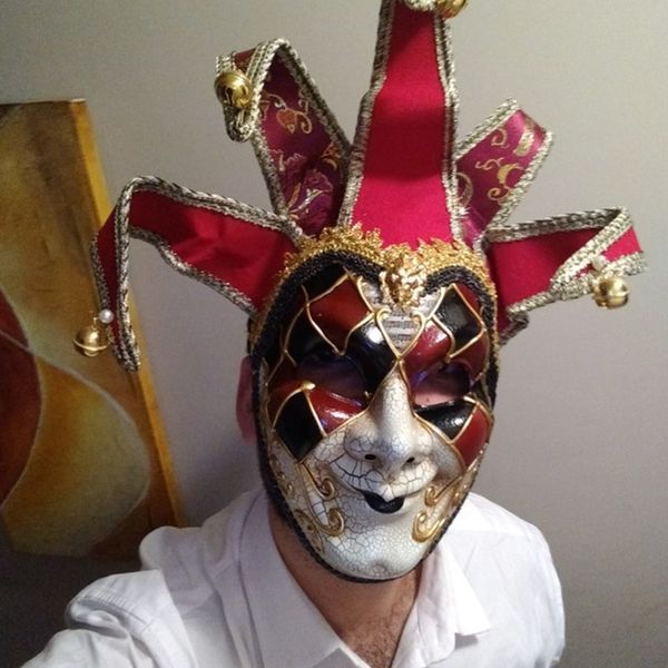 Venezianische Maskerade-Party-Maske, Europa, Vereinigte Staaten, Halloween, Cosplay, Clown-Show, Zubehör, Venedig, Vintage-Maske, Wanddekoration