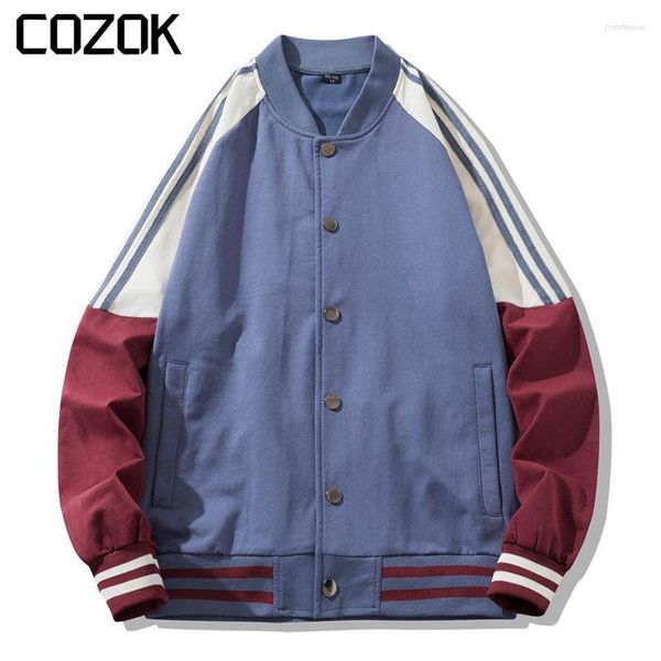 Giacche da uomo Primavera American Vintage Varsity Jacket Uomo Harajuku Lettera Stampa Y2k Cappotto da baseball Streetwear Oversize Patchwork Capispalla