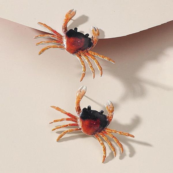 Серьги ожерелья установили 2PCS/SET FADAY CRAB CRAB Подвесной ожерелья для женщин Простые милые животные подарки на день рождения аксессуары для вечеринок