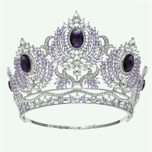 Fermagli per capelli Zirconi regolabili Diademi e corone di bellezza per le donne Ornamenti diadema di cristallo Accessori per gioielli da sposa