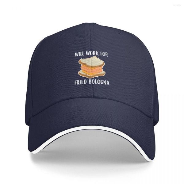 Ball Caps Baloney Sandwich Wil Work For Fried Bologna Stampa Berretto da baseball Snap Back Hat Protezione solare Boy Child Women'S