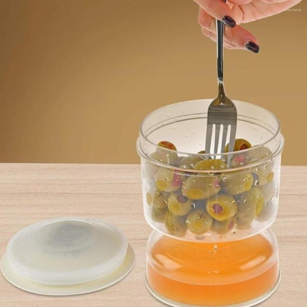 Bottiglie di stoccaggio Accessori per la cucina Separazione a secco-umido Separatore di succo in abs durevole Contenitore Gadget Filtro per l'acqua