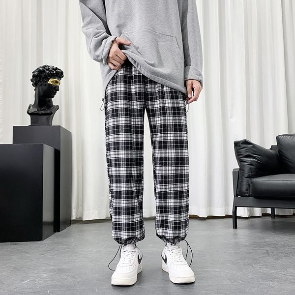 Pantaloni da uomo Estate Leggero Plaid Uomo Hip Hop Oversize Casual Coreano Pantaloni sportivi Harem Harajuku Moda Streetwear Jogger 230724