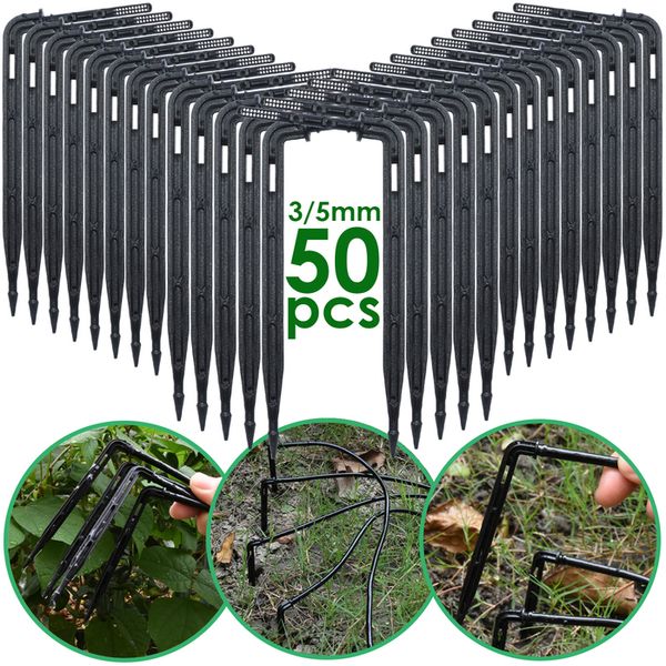 Pulverizadores KESLA 50PCS Bend Dripper Micro Gotejamento Irrigação Kit Emissores para Mangueira de 35mm Rega de Jardim Economizando Estufa 230721