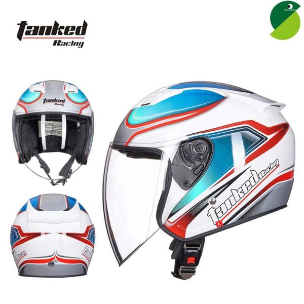 Motorradhelme Tanked-Racing Open Face Helm T536 Scooter Capacete De Moto Cascos Casque für Männer Frauen