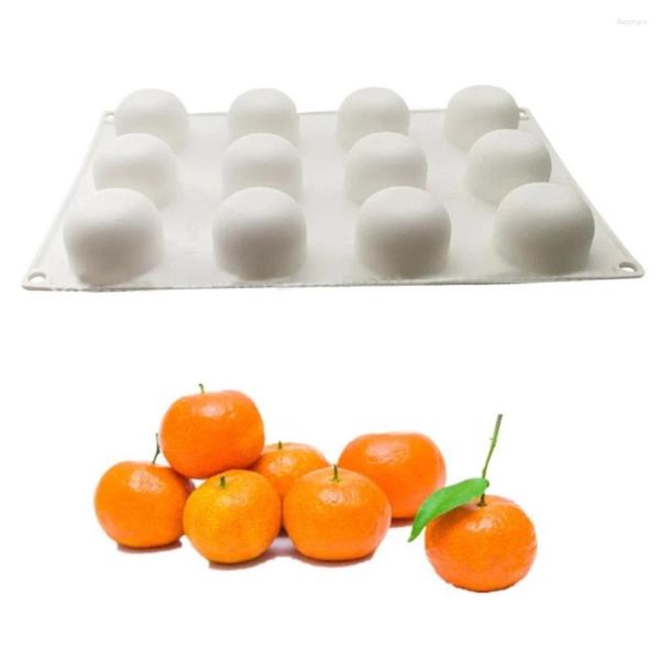 Backformen 8/12 Hohlraum Orange Form Dessert Silikon Kuchen Form Obst Mousse Form Mandarine Für Fondant Werkzeuge