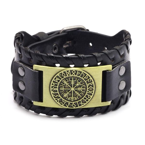 Identifikation Punk-Stil verstellbar breite Pu-Leder-Armbänder Gothic Frauen Männer Legierung Gürtelschnalle Wrap Armreif weiblichen Schmuck Geschenk Dr Dhyzo