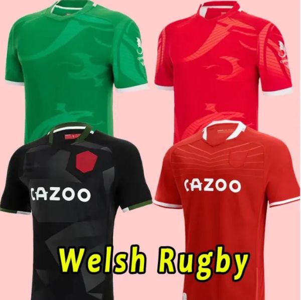 2022 2023 País de Gales Rugby National Team Jerseys Cymru Sever Versão Copa do Mundo Polo Camiseta 20 21 22 Galês Homens Crianças Kit Treinamento Jesery