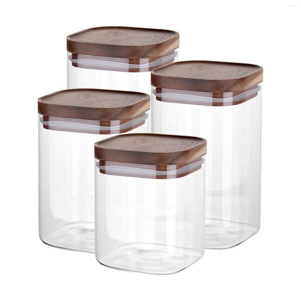 Storage Bottles Glass Jars Kitchen Food Cereal Dispenser Container For Baking Supplies Dry Spice Sugar
