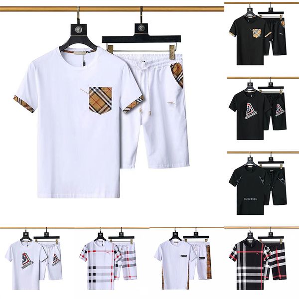 Designer-Trainingsanzüge für Herren, modisches Design, T-Shirt, klassisches Gitter, Hose, 2-teiliges Set, kurze Hemden, Shorts, karierter Anzug