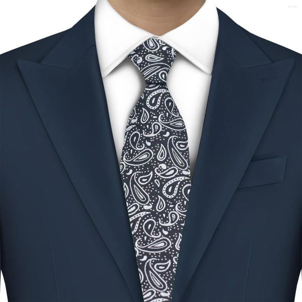 Papillon LYL 8CM Jacquard Nero Paisley Tie Slim Cravatta da uomo Regalo Accessori di abbigliamento stampati in seta italiana per gentiluomo