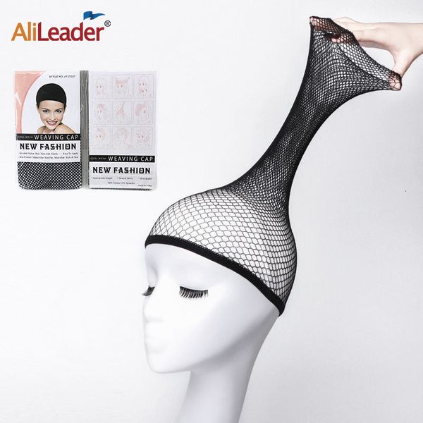 Perückenkappen Alileader Beauty Wig 1 Stück-5 Stück Dehnbare elastische Haarnetze Snood Perückenkappe Cool Mesh Cosplay Schwarz Farbe FishHairnet 230724