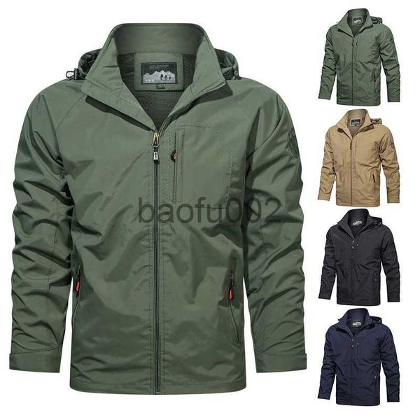 Herrenjacken Männer Wasserdichte Camping Militärjacke Angeln Wanderjacken Outdoor Regenmantel Windjacke Atmungsaktive Jagd Taktische Jacken J230724