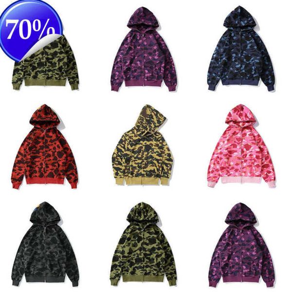 Мужская дизайнерская толстовка с толчкой полной zip up up up up для женщины черная камуфляжная куртка синяя толстовка с толстовкой с капюшоном мужчина женский свитер