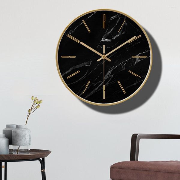 Orologi da parete Oro Orologio a lancette grandi Orologio da ufficio moderno Soggiorno silenzioso Camera da letto Industrial Duvar Saati Home Decor YX50WC