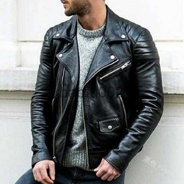 Giacche da uomo New Slim Giacca invernale da uomo in pelle da uomo Casual allentata PU Vintage Bomber Giacca spessa Moda frangivento Cappotto Abbigliamento maschile J230724