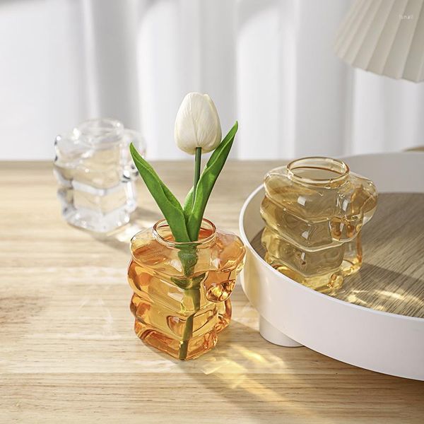 Vasi Vaso in vetro per piante creative Ins Contenitore trasparente nordico per regalo decorativo per fiori multifunzionali