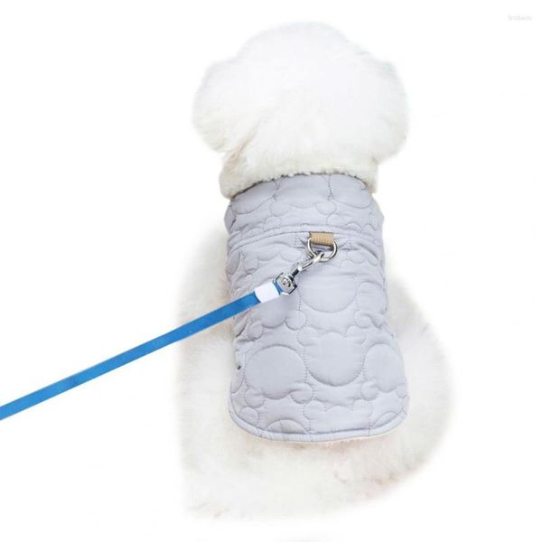 Abbigliamento per cani Pet con anello di traino Cappotto in cotone Top ispessito