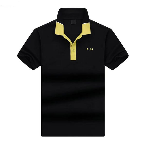 Высококачественный бренд Bos Polo с короткими рукавами дизайнерские футболки Men Men Bee Polo рубашка 100% хлопковая отворота деловая корейская летняя вышивка мужская одежда.