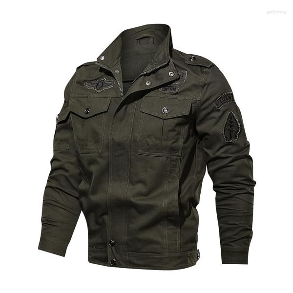 Jackets masculinos ueteey plus size algodão masculino spring outono casual jaqueta de bombardeiro 2023 moda exército masculino voo de voo