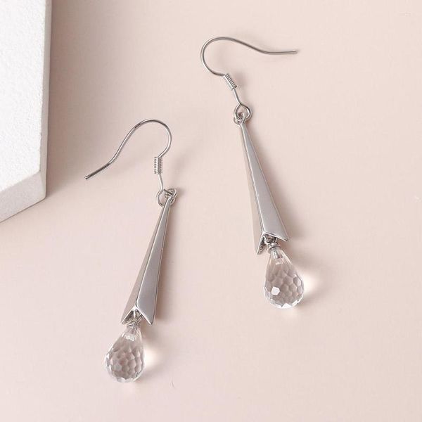 Baumeln Ohrringe ZHOUYANG Tropfen Für Frauen Ästhetischen Niedlichen Roten Kristall Rose Gold Farbe Piercing Koreanische Earing Hochzeit Braut Schmuck E126