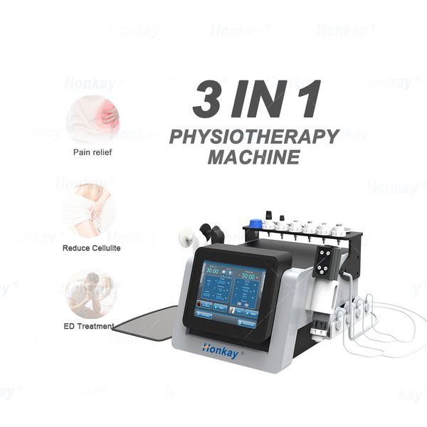 3 В 1 глубокие РЧ -электрические мышечные стимуляторы EMS ударная волна физиотерапевтическая машина облегчение боли кожа