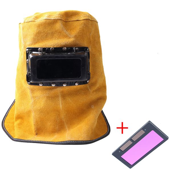 Capacetes de Soldagem Capacete de Soldagem Máscara de Couro Capacete de Proteção de Soldagem Amarelo Capacete de Capacete de Proteção para Olhos Esmerilhados 230721