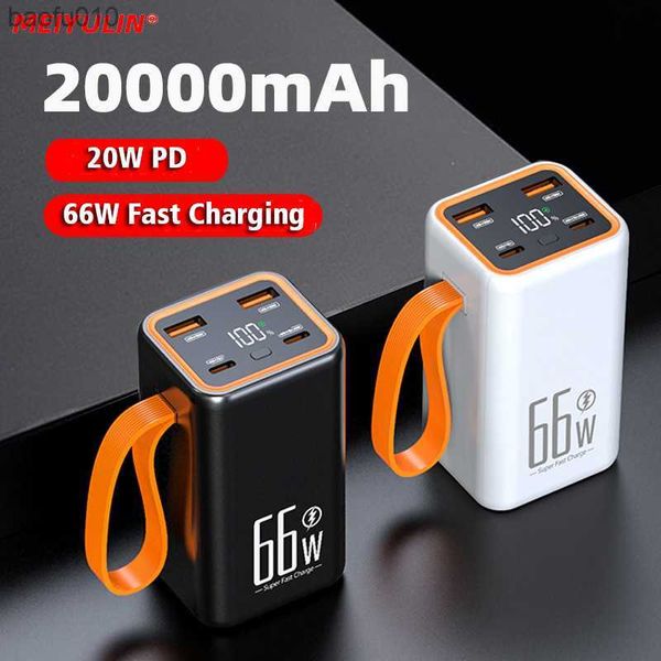 Portable Power Bank 20000 мАч 66W Super Fast Charge Внешний аккумулятор 10000mah PowerBank с цифровым дисплеем для iPhone Xiaomi L230619