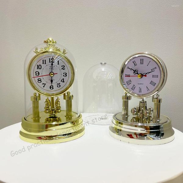Relógios de parede estilo europeu retrô mudo relógio cronômetro mesa para sala de estar escritório decoração de mesa relógio presentes