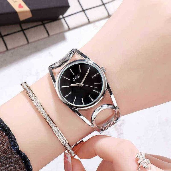 Damenuhren Luxus Gedi Marke Rose Gold Überzogenes Armband Frauen Damen Kristall Elegantes Kleid Quarz Armbanduhren Relogio Feminino 220726