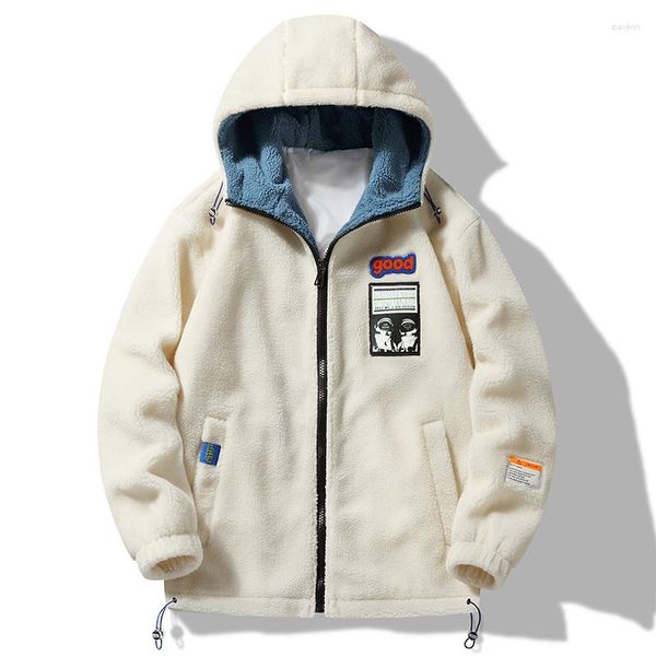 Männer Jacken 2023 Männer Winter Fleece Jacke Dicke Parka Casual Outwear Warme Streetwear Harajuku Hip Hop Fasion Tägliche Mäntel