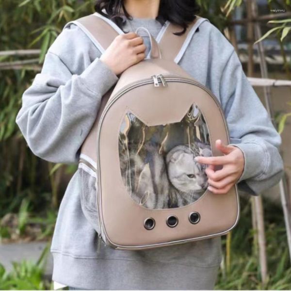 Trasportini per gatti Traspirante Borsa per il trasporto Spazio Spalla unica Gatti in uscita Zaino Cucciolo Portante portatile Mochilas Animal