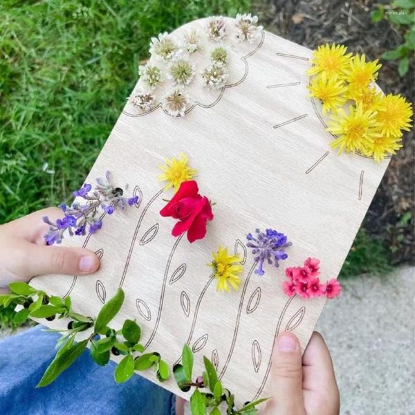 Bolsas para joias Suporte de flores de madeira Exploração ao ar livre para crianças Jogos da natureza Jogos para bebês Brinquedos interativos para pais e filhos