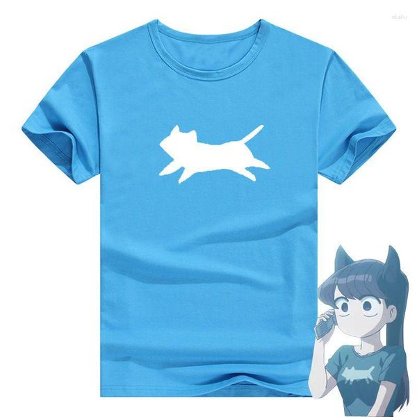 Camisetas masculinas komi san wa komyushou desu anime homem shoko tadano hitohito impressão de desenho curto manga curta mulher roupas de cosplay