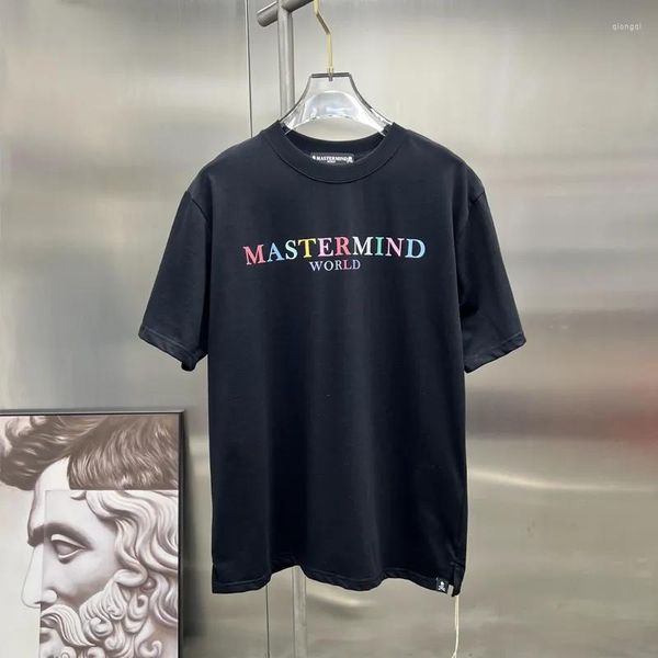 T-shirt da uomo Mastermind World T-shirt a maniche corte 2023 Summer Dark Wind Skull MMW T-shirt allentata in cotone con lettera colorata per uomo e donna