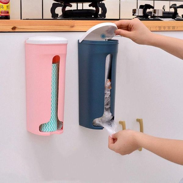 Bottiglie di stoccaggio Perforazione gratuita Rimovibile Bagno Accessori da cucina a parete Cremagliera Contenitore per batuffolo di cotone Scatola portaoggetti