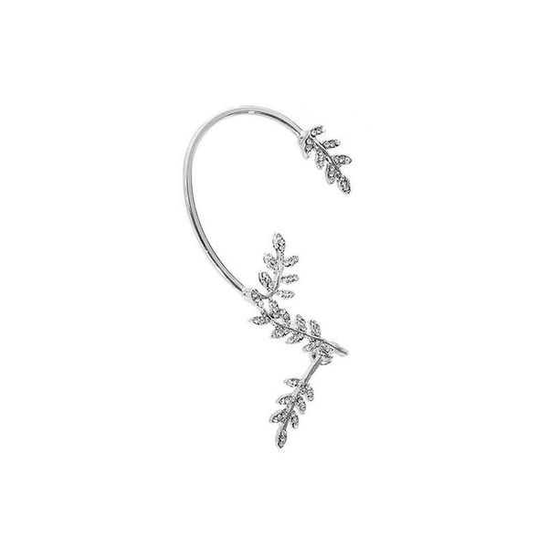 Ear Cuff Fashion Street Scintillante Foglia di Cristallo Clip Non-Piercing Orecchino Per Le Donne Foglie Farfalla Gioielli Regalo Drop Delivery Orecchini