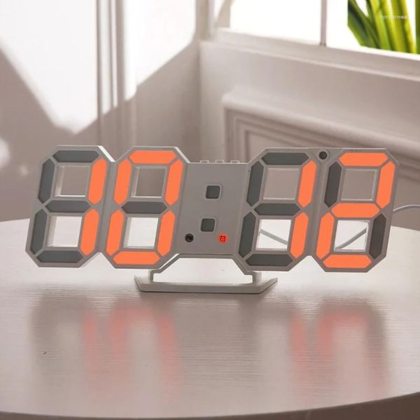 Wanduhren Digitaluhr 3D-LED mit 6-Zoll-Zähl-/Countdown-Timer-Fernbedienung