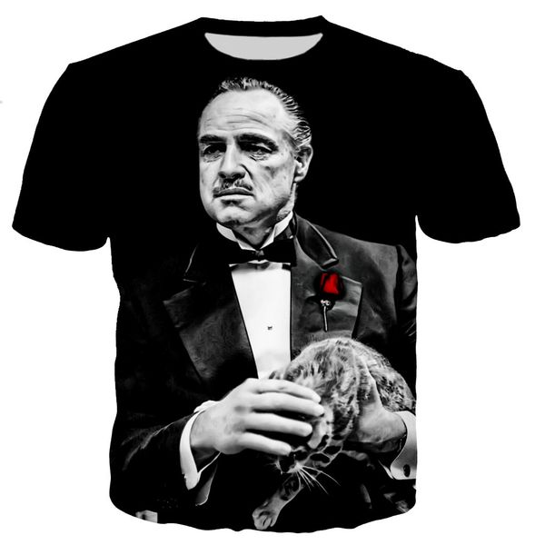 2022 Yeni Gangster Film The Godfather Erkek Kadınlar Moda Tişörtleri Sokak Giyim Sokak Tarzı Büyük boy Tişört Dropshipping Tee Tops