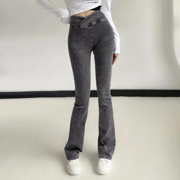 Jeans da donna Pantaloni a vita alta in denim elasticizzato Pantaloni sexy anca slim fit Y2k Vintage per abiti anni '90 da donna