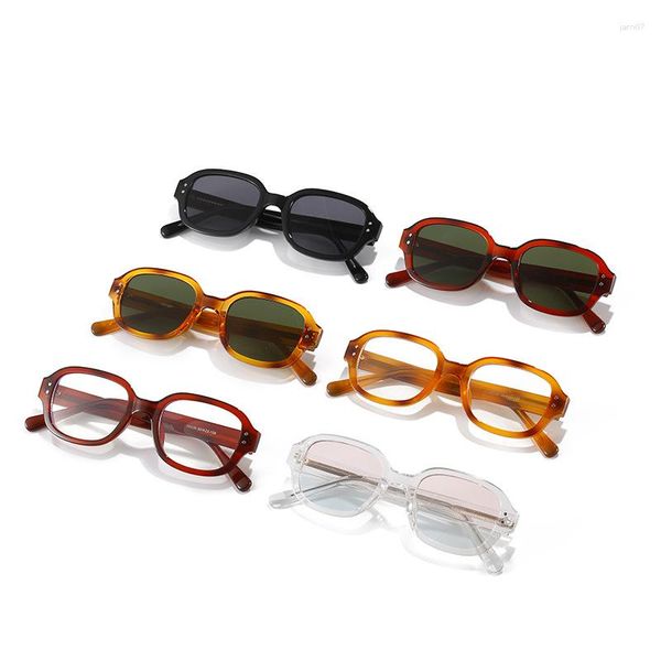 Óculos de sol verão moda cor armação redonda polarizada anti-ultravioleta uv400 casual motorista viagem para mulheres adultas homens