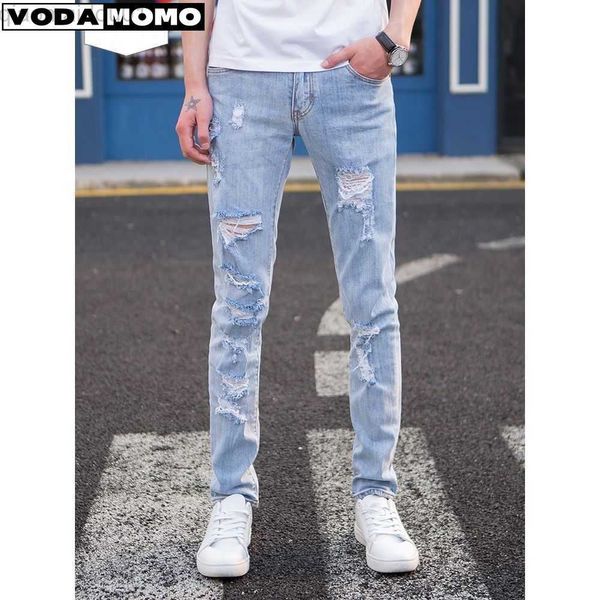 Мужские джинсы Новый дизайн мужской джинсы Man Paint Slim Fit Cotton Ruped Denim Pant